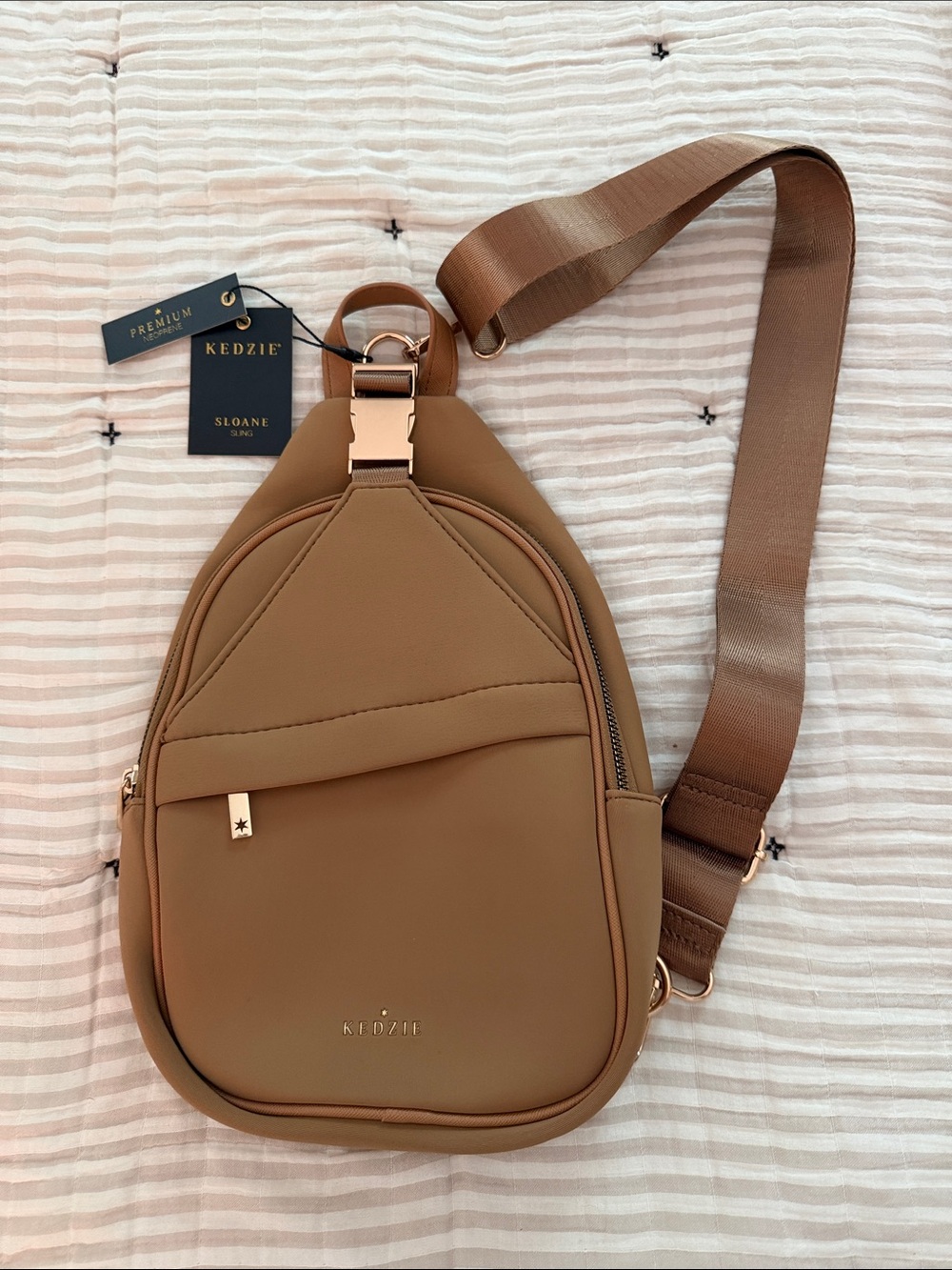Kedzie Sloane Sling Bag in Camel